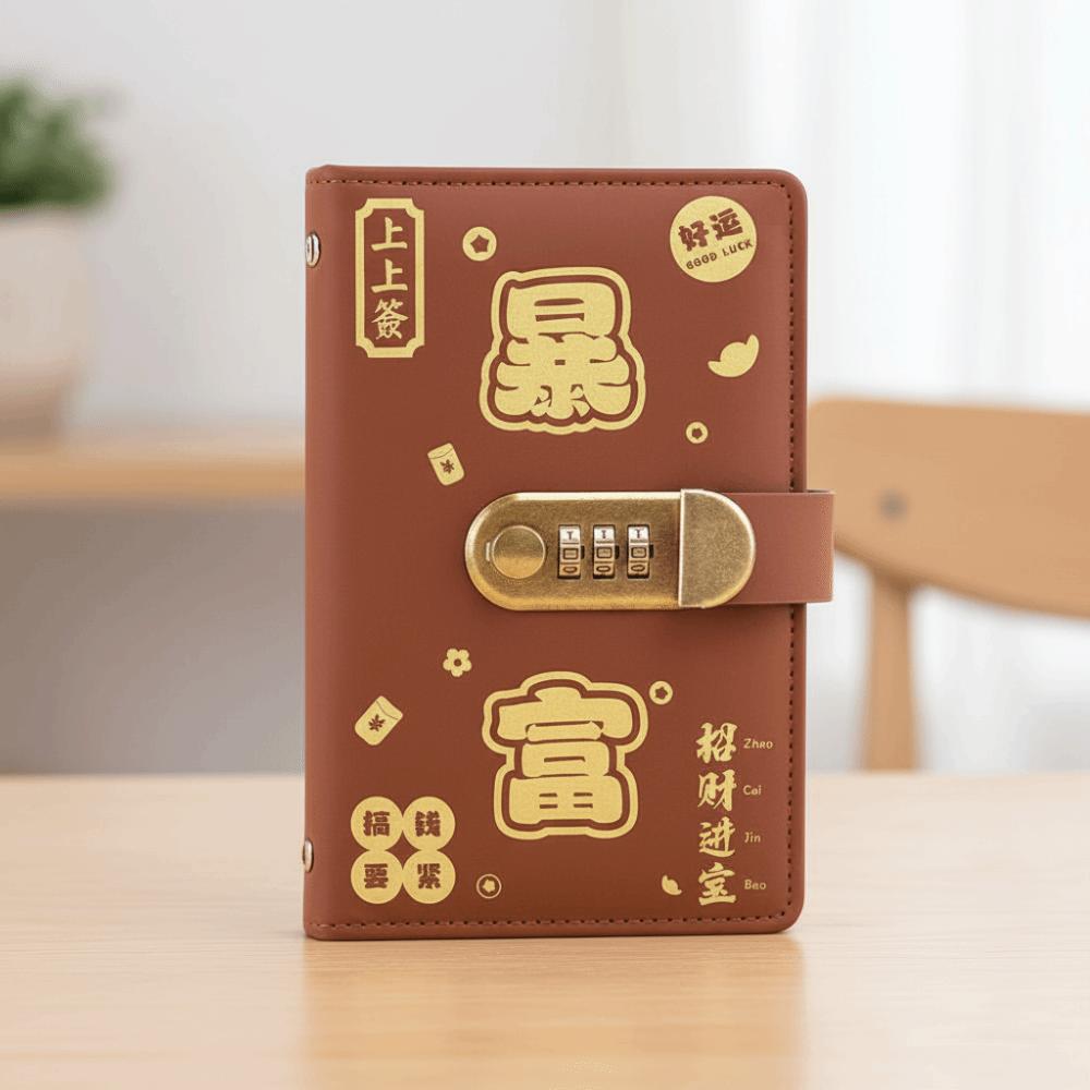 With Password Lock Budget Binder with Lock Wallet Storage Planner Organizer Account Book Unisex