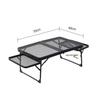Portable Adjustable Aluminum Camping Table with Folding Iron Mesh