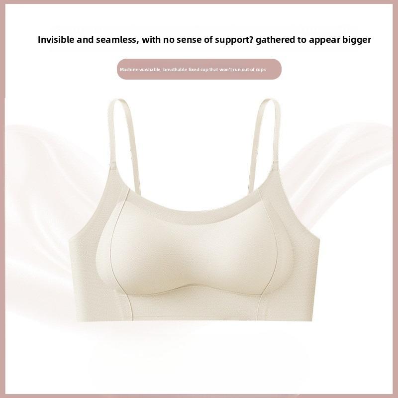 Женское весенне-осеннее Бесшовное поддерживающее Стягивающее Поддерживающее Для сбора Вспомогательное Молочное Невидимое Без следов Нижнее белье 34/75ABC кремовый