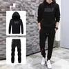 Autumn and Spring Sports Suit Men's Three-piece Suit Hooded Sweater Plus Velvet Clothes Vest Jacket Pants Sports Suit Men's Suit