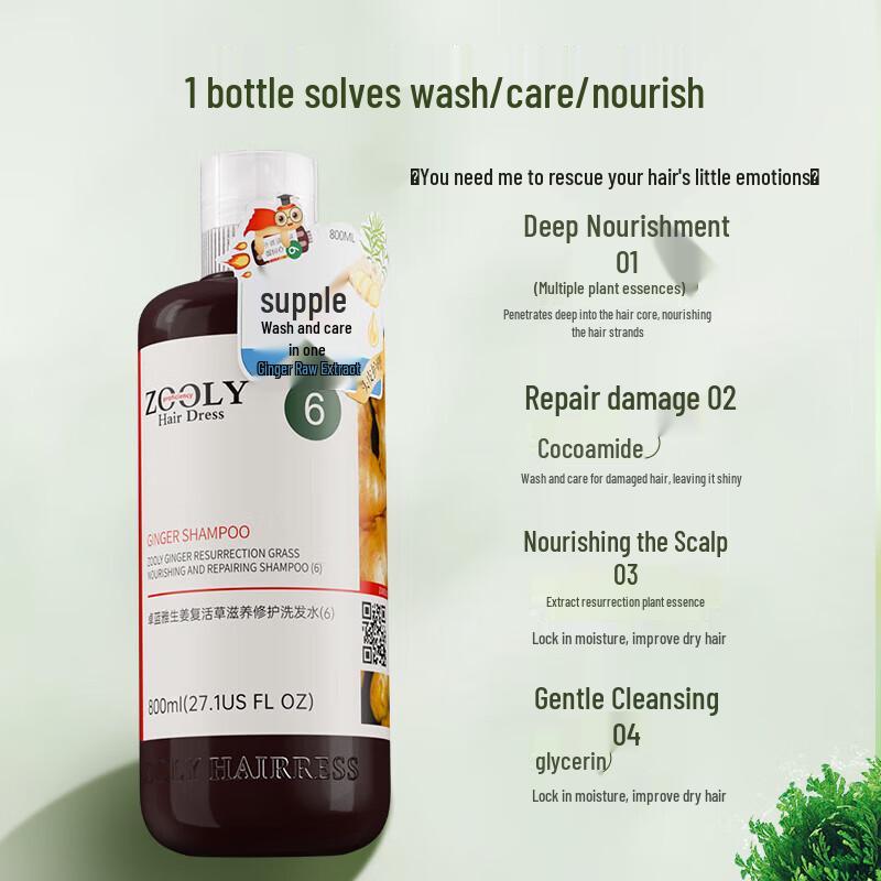 Zhuolanya Ginger Resurrection Grass 2-in-1 Shampoo & Conditioner