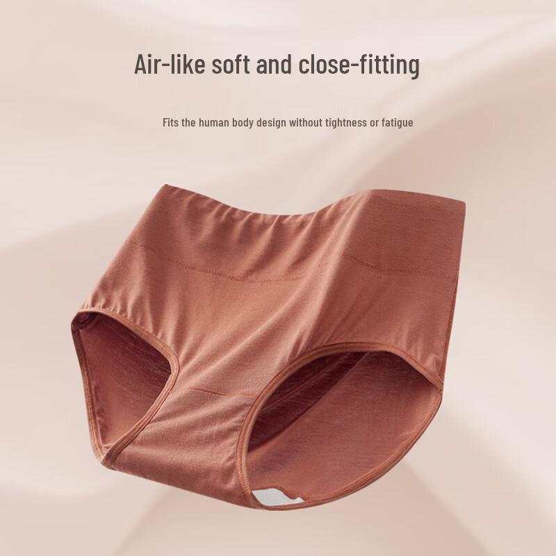 YOUNGYELL Women's High Waist Modal Seamless Tummy Control Underwear - 4 Pack