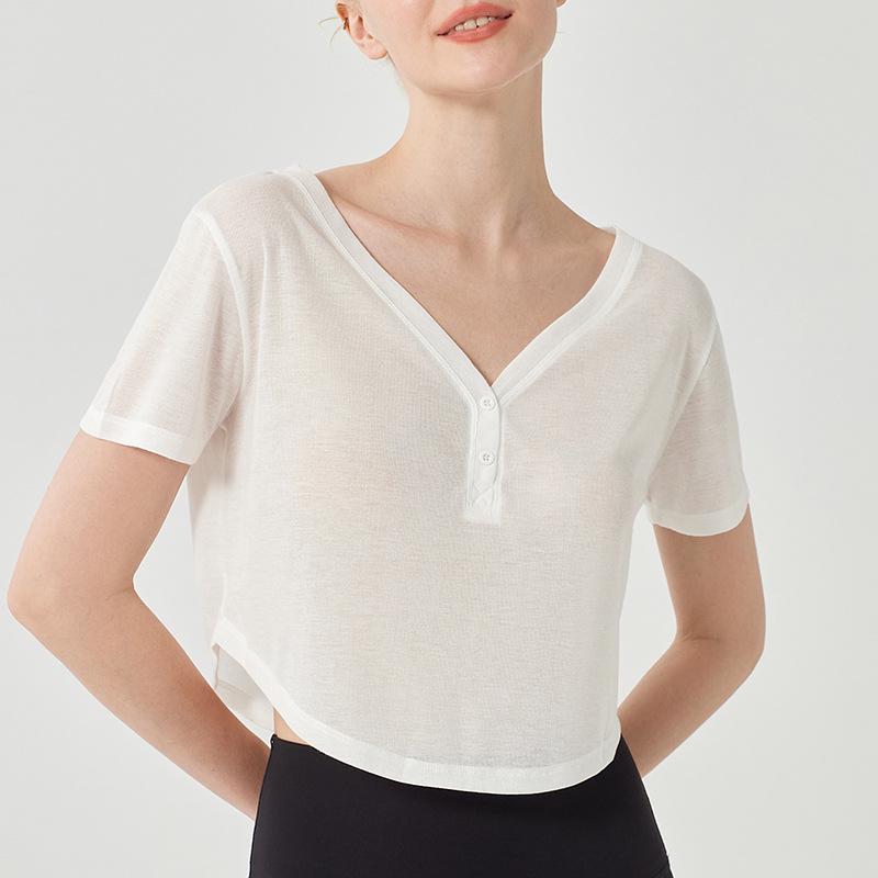 

Women s Summer Short Sleeve Yoga Top - Breathable, Light, Slim-Fit Fitness Cover-Up XL