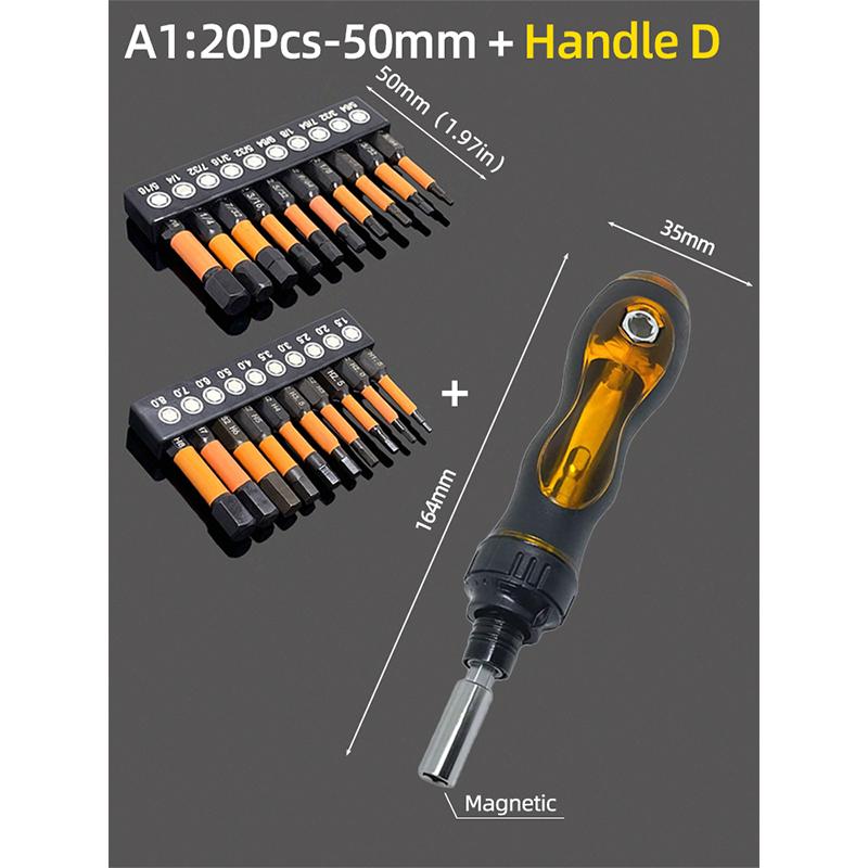50/100mm Sechskant Schraubendreher Bit Set Metrisch Zoll Magnetisch S2 1/4" Sechskant Inbusschlüssel Bohrer Ratsche Handwerkzeuge