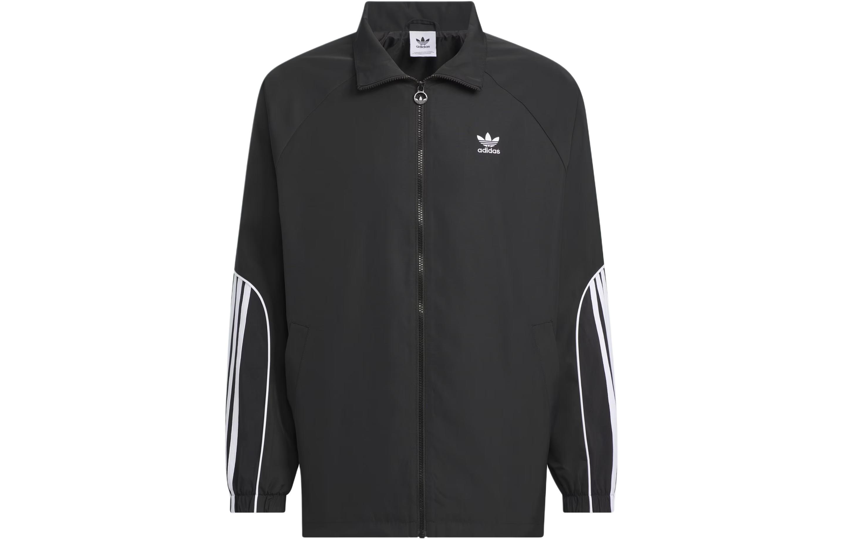 Adidas Originals 3 Stripes Coach Jacket Jackets & Coats Men s Black JE3491 S