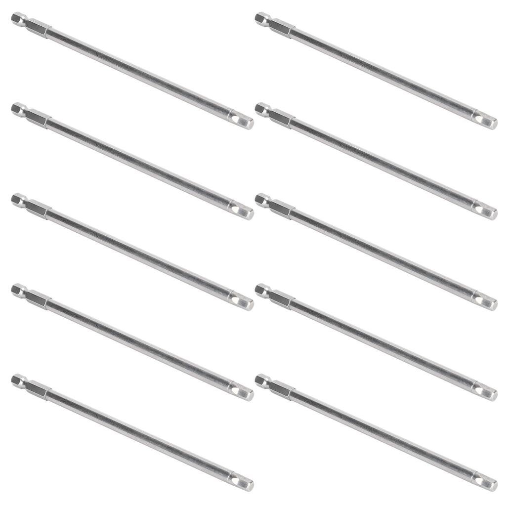 10Pcs Screwdriver Bit Electric 5mm Hex Strong Magnetic Hardened Hardware Hand Tool S1 4 150mm