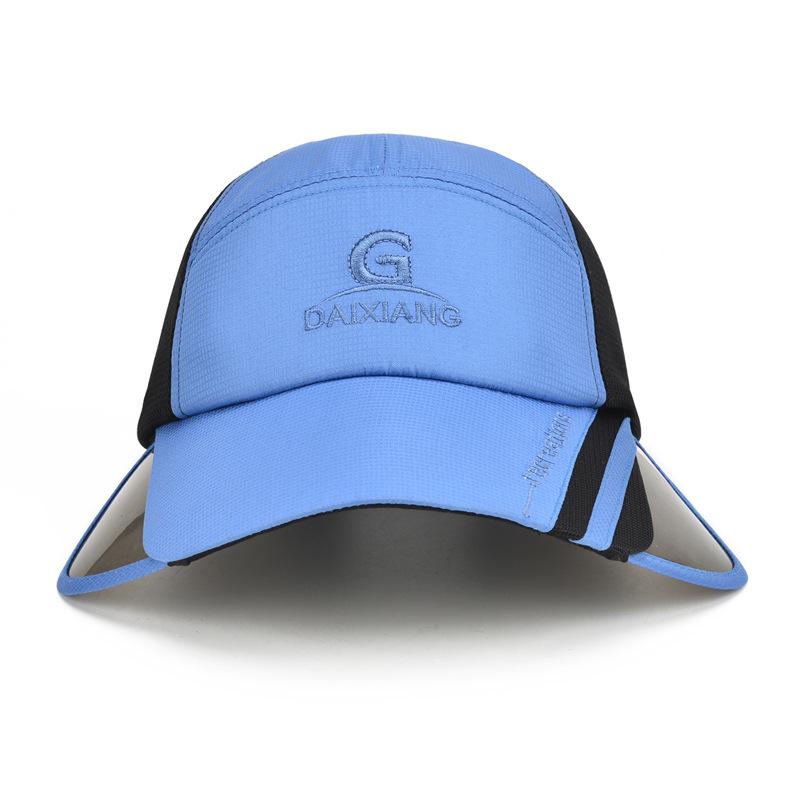 Hat Men's Summer Brim Retractable Sun Hat Women's Sunscreen Fishing Cold Hat Korean Sun Hat Outdoor Baseball Cap