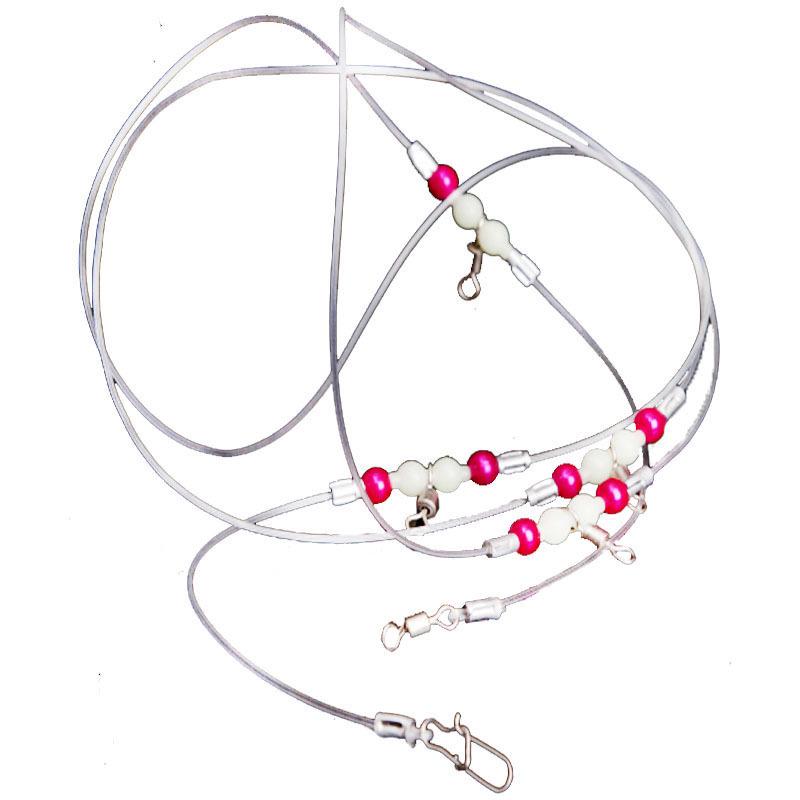 Night Glow Multi-Hook Sea Fishing Rig with Swivel Gourd, Rod Holder, Drifting Accessories - Yellow