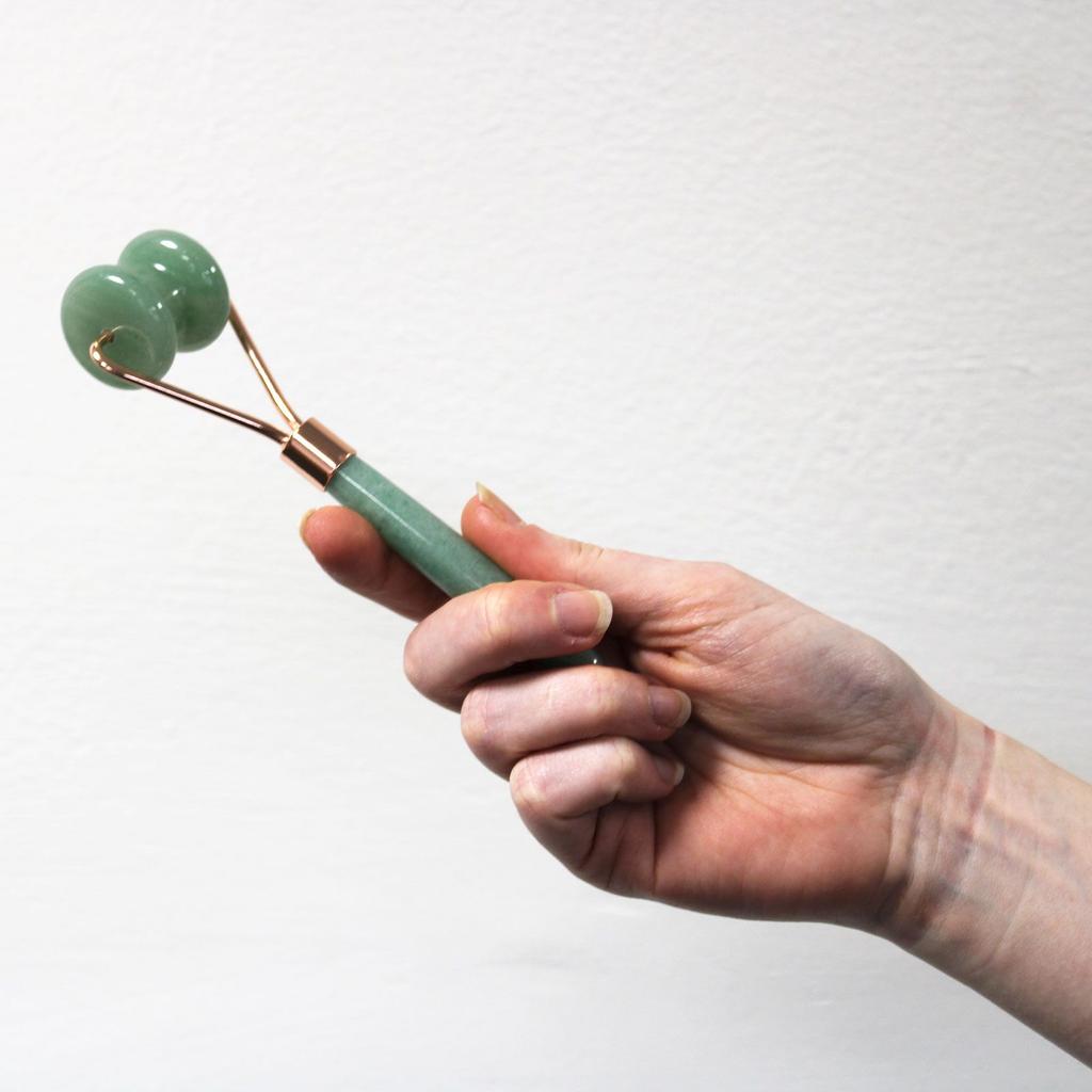 Rose Quartz Facial Roller Massager