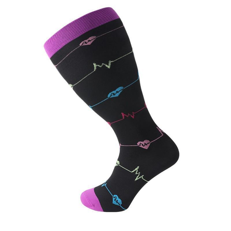 Plus Size High Elastic Compression Socks for Sports Fitness