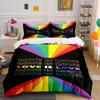 Rainbow Rays and Text. Bedding Sets Duvet Cover Sets Duvet Covers Pillowcases(1 * Duvet Cover 2 * Pillowcases Without Duvet Insert)