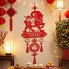 With Tassel Zodiac Goat Hanging Ornaments Flocking Spring Festival Pendants  Home