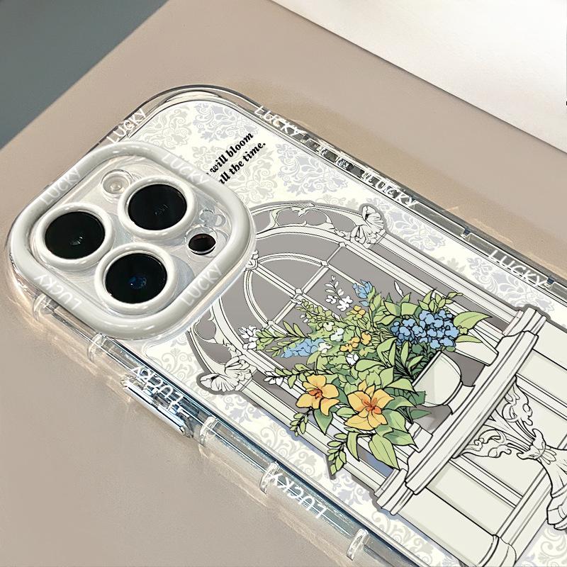 Fresh Flowers and Plants for IPhone 15 Promax Phone Case Apple 14 Cream Shell 12 Niche Creative 11 Mirror