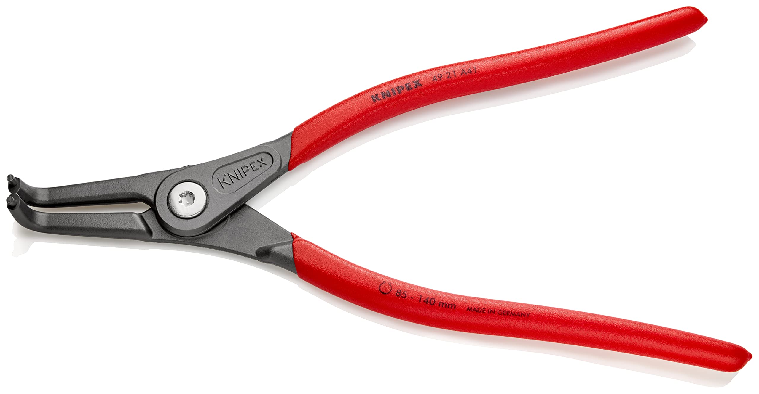 

Прецизионные плоскогубцы KNIPEX для стопорных колец для изогнутых валов 4921-A41, (SB) серый
