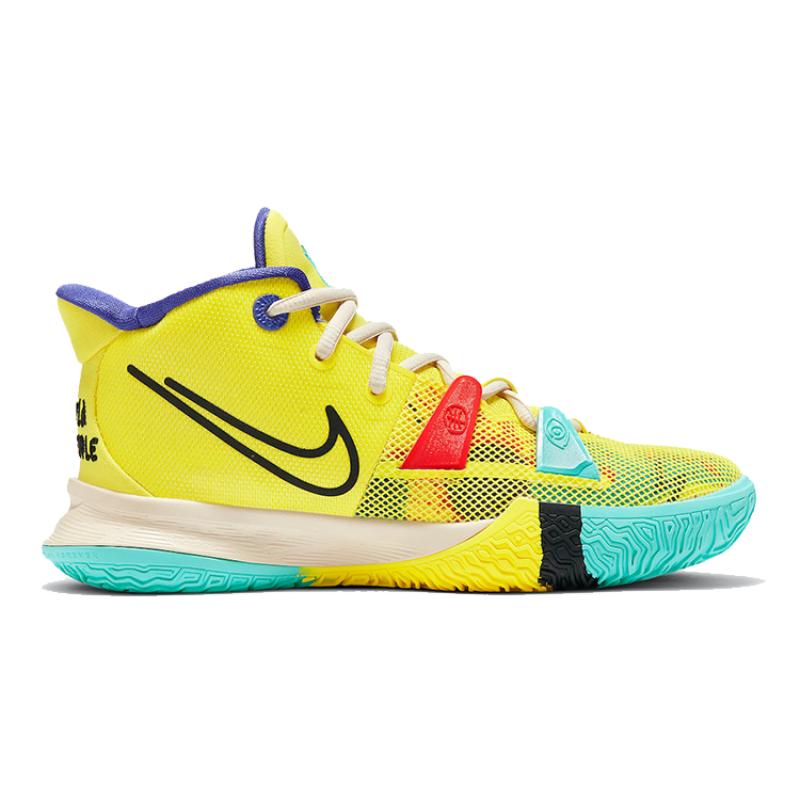 Nike Kyrie 7 1 World 1 People Electric Yellow GS Sneakers CT4080-700