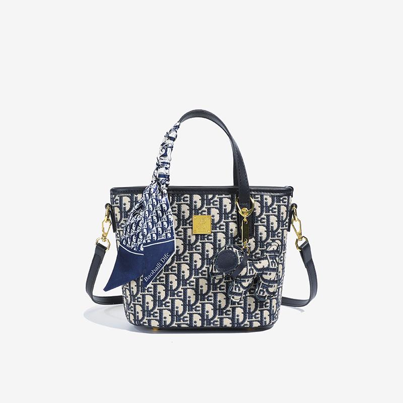 

2025 Высококлассная минималистичная женская сумка-ведро: Универсальный дизайн через плечо и кроссбоди синий