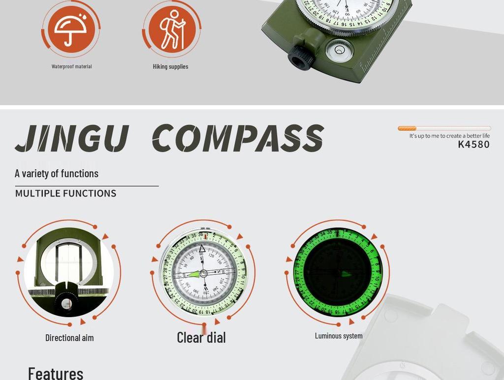 High-Precision Luminous Outdoor Camping Compass