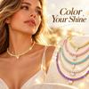 Lightweight Tennis Necklace Classic Tennis Silhouette Minimalist Necklace  Layered Necklace Styling