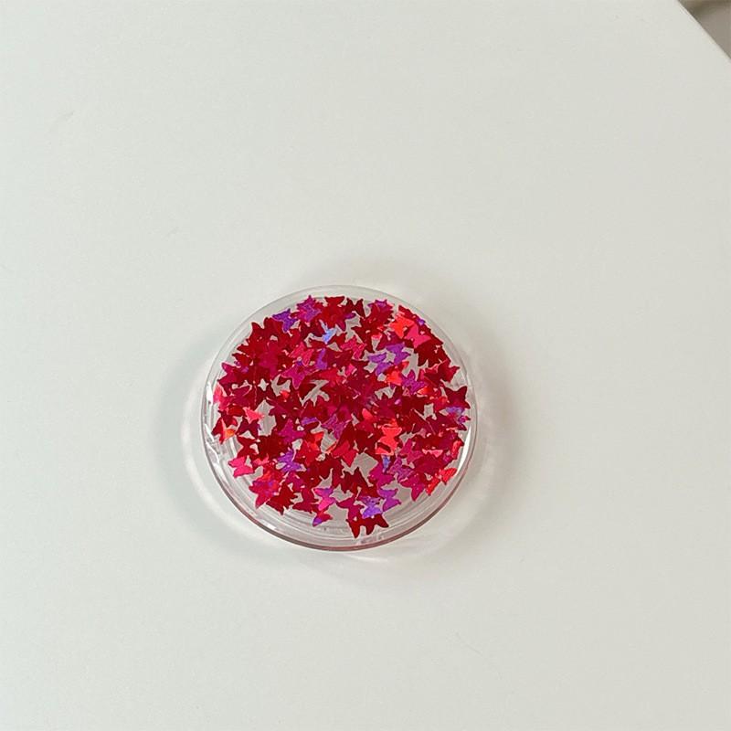 Butterfly Glitter Solid Color Circular Phone Airbag Holder Korean Ins Style Desktop Stable Portable Ring Women's Gift