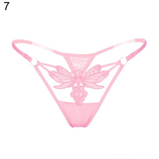 Mutandine slip a vita bassa con perizoma sexy in pizzo a forma di farfalla da donna