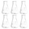 PATIKIL Glass Erlenmeyer Flasks, Set of 6, 50ml, Narrow Mouth, Graduated, Borosilicate Glass, for Laboratory Chemistry and Scientific Research