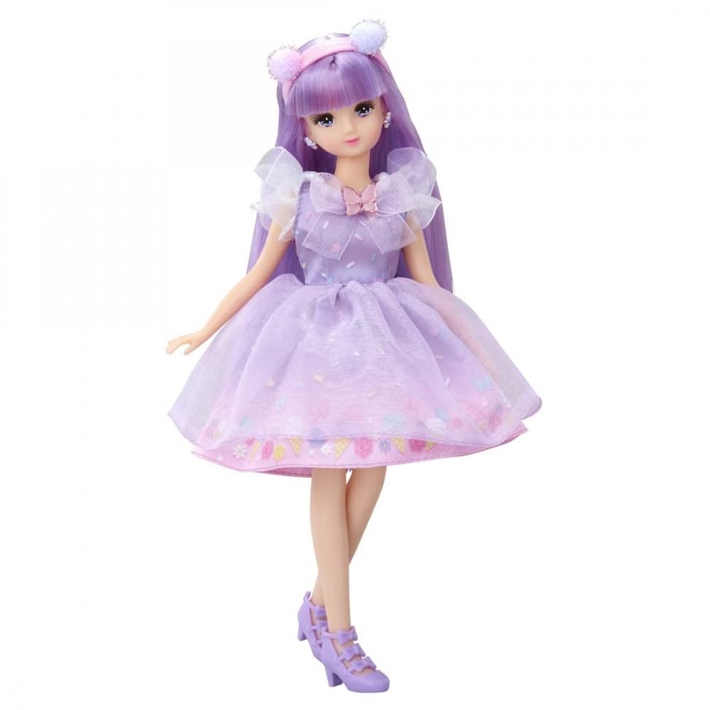 TAKARA TOMY "Licca-chan Doll Kiratto Karachen Gelato Moe-chan (Initial Toppin Jewel Increased Edition)" Dress-up Doll Play House Toy 3 Years Old and U
