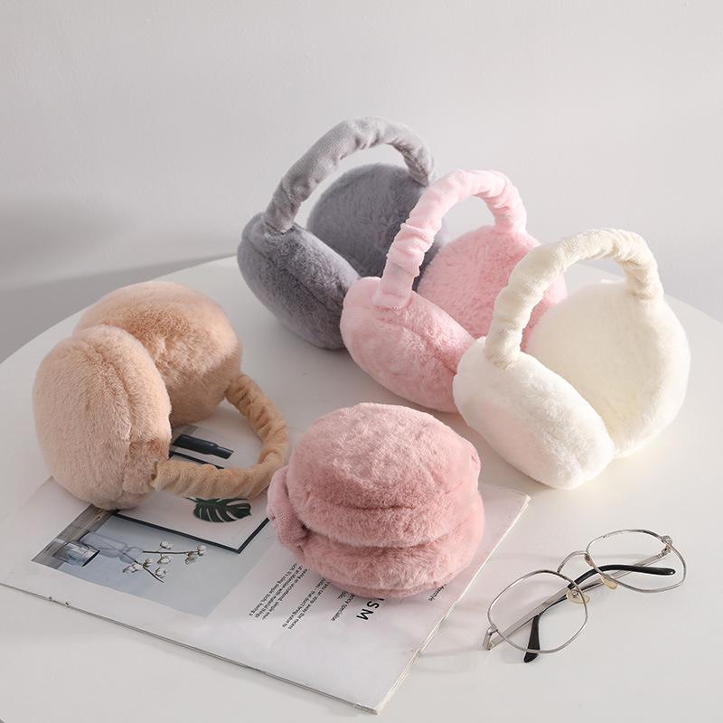 Foldable Korean Style Warm Earmuffs for Men and Women - Trendy Hamburger Design