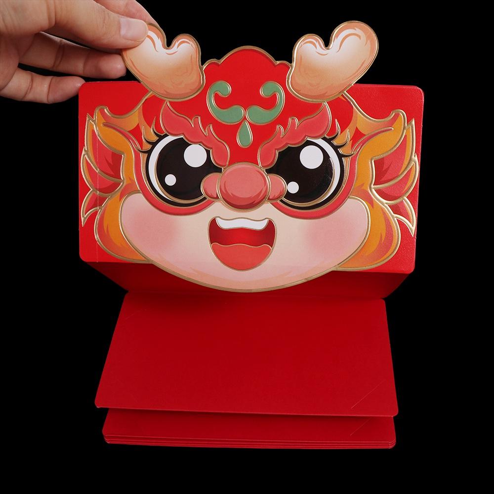 Dragon Chinese Red Envelope Paper Money Pocket Hong Bao Folding Red Envelopes  Chidren Gifts