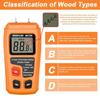 Testeur Humidité Bois, Humidimètre pour Bois de Chauffage avec LCD Rétroéclairé, Humidimètre Bois Cloison, 4 Modes de Mesure