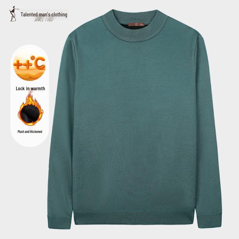 Caizi Men's Plush-Lined Pullover Knit Sweater