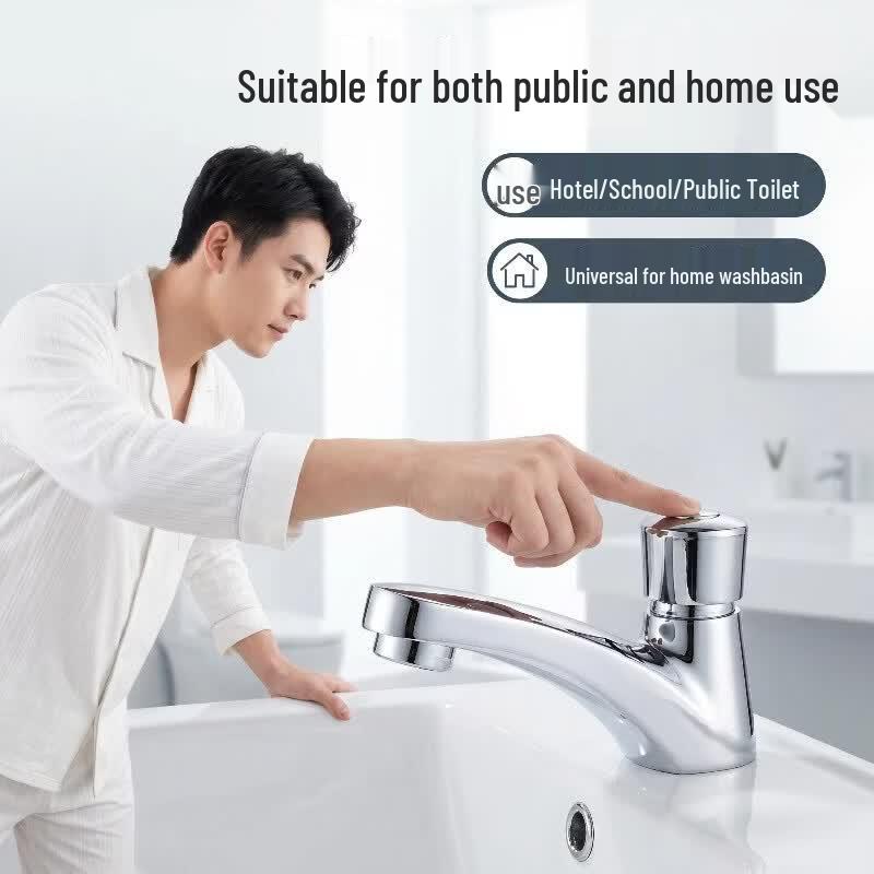 LiIong Press-Type Single Cold Delay Faucet