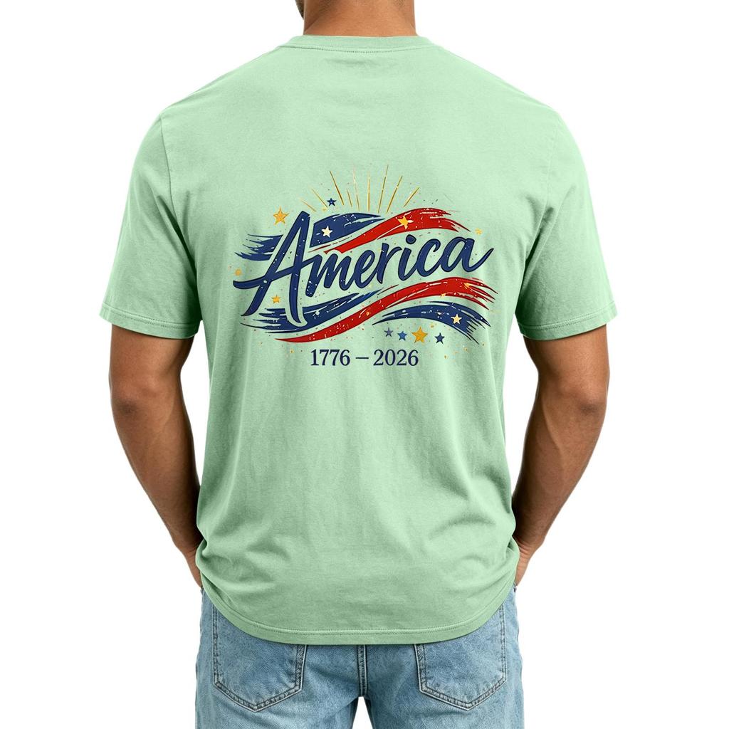 Men V Neck Short Sleeve T Shirt with Printed Pocket Relaxed Fit Lightweight Casual Top for Daily Wear
