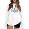 Women's Neck Long Sleeve Loose Fit Casual Sweatshirt Pullover Top with Halloween Print