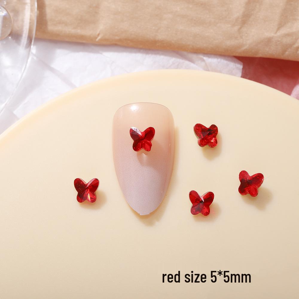 Nail Art Crystal K9 Rhinestone Butterfly Decorations, 5mm Aurora Glitter