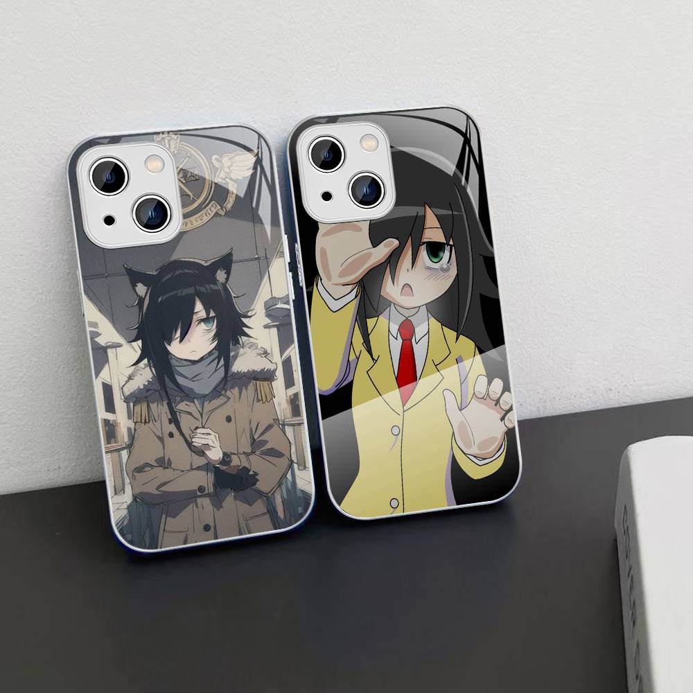Watamote K-Kuroki T-Tomoko For IPhone 14 13 12 Mini 11 Pro XS Max X XR 14 Plus Tempered Glass Cover