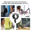Aluminum Alloy Microphone Shock Mount Holder with Anti-Vibration Pad Inserts, Fits 55-65mm Microphones, Easy Installation In Studio Broadcast