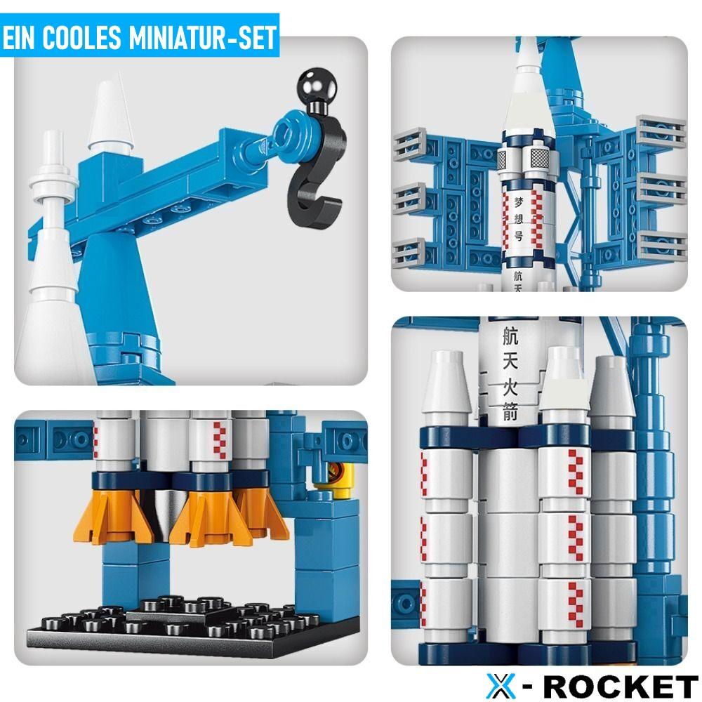 X-ROCKET Kit rachetă Blocuri de construcție Rachetă spațială Spațiu Blocuri de construcție 130 piese