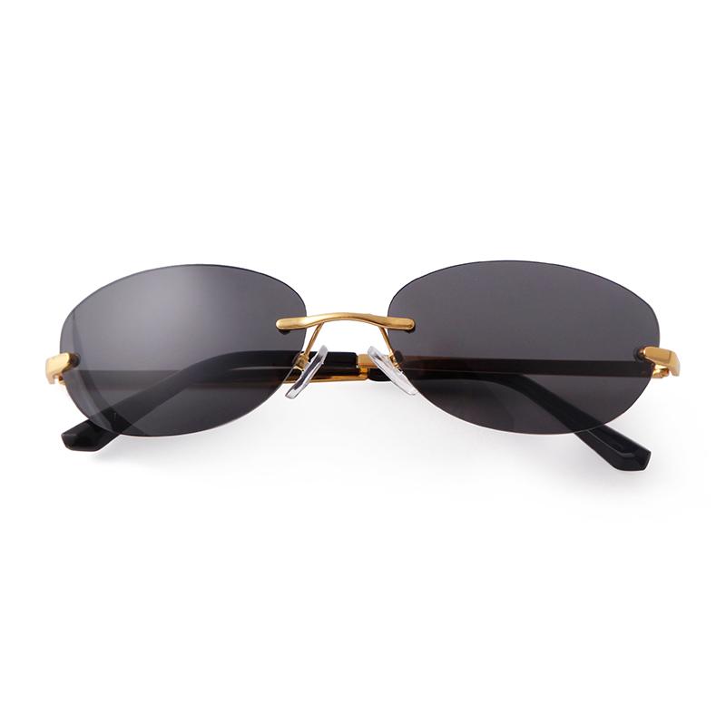 Y2K Oval Sunglasses for Women Men Futurist Frameless Sun Glasses Cycling Sports Glasses S8765