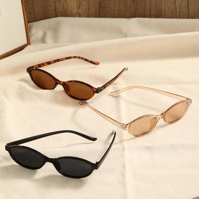 Vintage Kleine Fassung Ellipse Damen Sonnenbrille Marke Schwarz Rund Cool Herren Sonnenbrille Designer Kreisförmige Sonnenbrille Für Männlich Weiblich