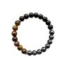 Xiyin TK Tiger Eye & Black Gallstone Bracelet - New Fashion Handcrafted Beaded String