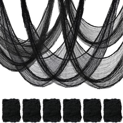6Pcs Halloween Creepy Gauze Cloth For House, Outdoor, Yard, Halloween Decoration