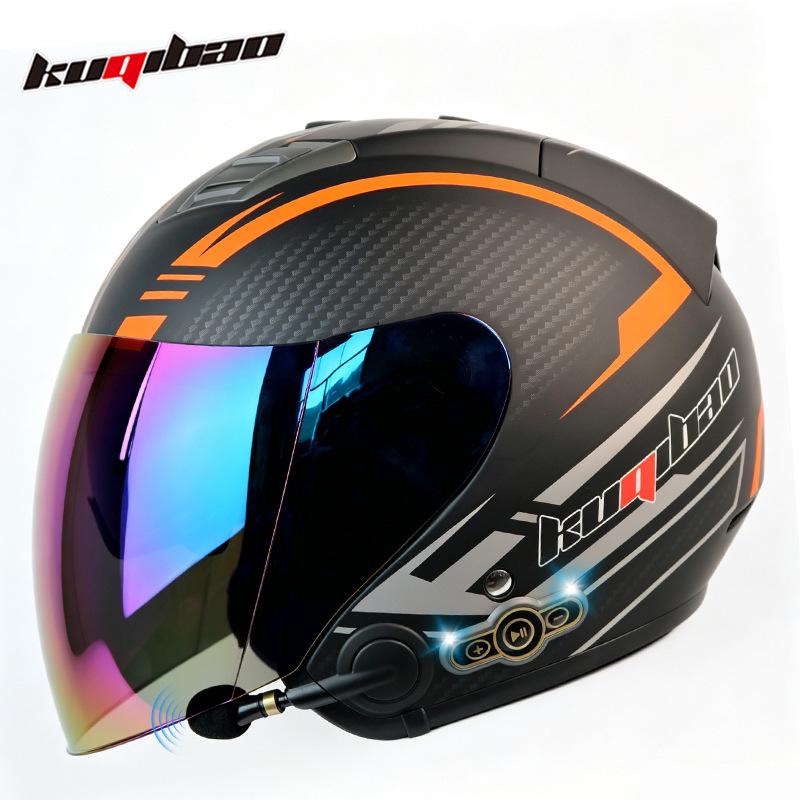 Cool Ride Bao Lightweight Bluetooth Motorcycle Helmet with Double Visor, 3C Certification, Long Battery Life, and Excellent Sound Quality