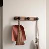 Gancho para Abrigos de Madera de Nogal y Metal para Colgar en la Pared Decoración de Sala de Estar Moderno Gancho para Abrigos en la Parte Trasera de la Puerta Decoración de Pared de Fondo