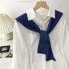 Ciepły Szalik Węzeł Patchworkowa Bluzka Fałszywy Kołnierzyk na Ramię Pasek Uniwersalny Dzianinowy Szal Damski/Dziewczęcy