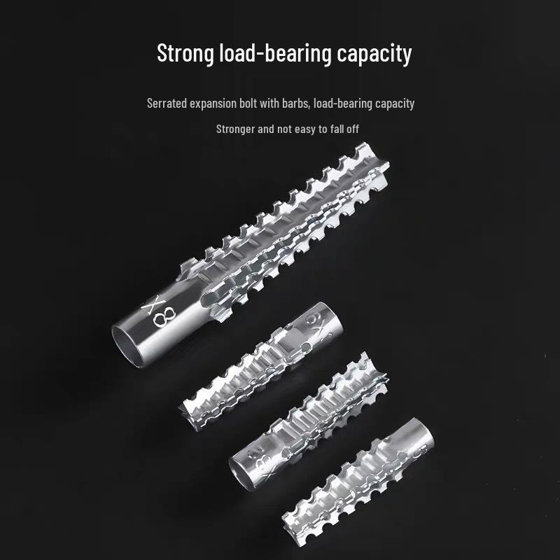 Serrated Metal Expansion Screw for Light Cement Walls - Christmas Tree Barbed Tube