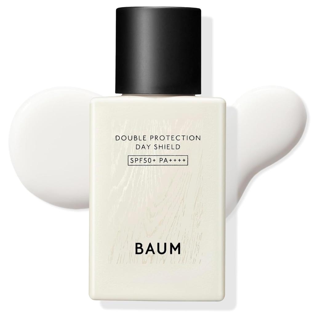 BAUM Double Protection Day Shield N 60mL SPF50+ PA++++ Sunscreen Woody Fragrance Daytime UV Sun Care Forest Bathing Unisex Mens Gift Present Birthday