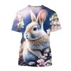 Funny Rabbit 3D Printed T-Shirts Men Women Casual Fashion Streetwear Oversized Short Sleeve T Shirt Kids Tees Tops Man Clothing