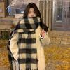 Collection Autumn and Winter New Mohair Solid Color Scarf Korean Version Atmosphere Scarf Enlarged and Thickened Shawl Scarf