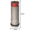 TONE Thin foil nut socket for impact with protector Drive angle Red Width across flats 19mm 4AP-19N 12.7mm (1/2")