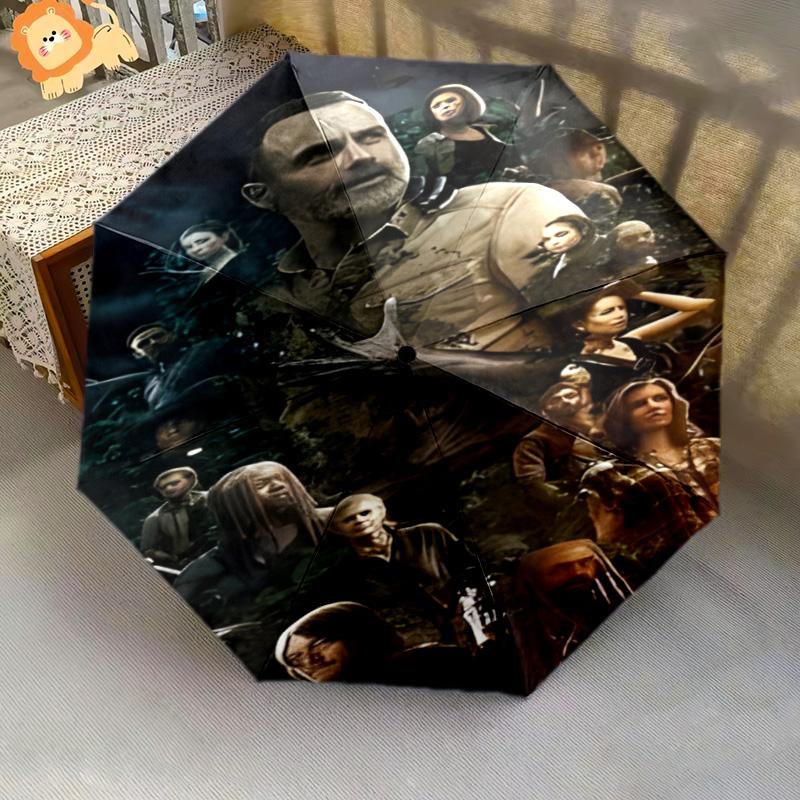 Supernatural Shadows: Mystery Unveiled Folding Umbrella Suitable for All Seasons Portable Light Sun Umbrella Umbrella
